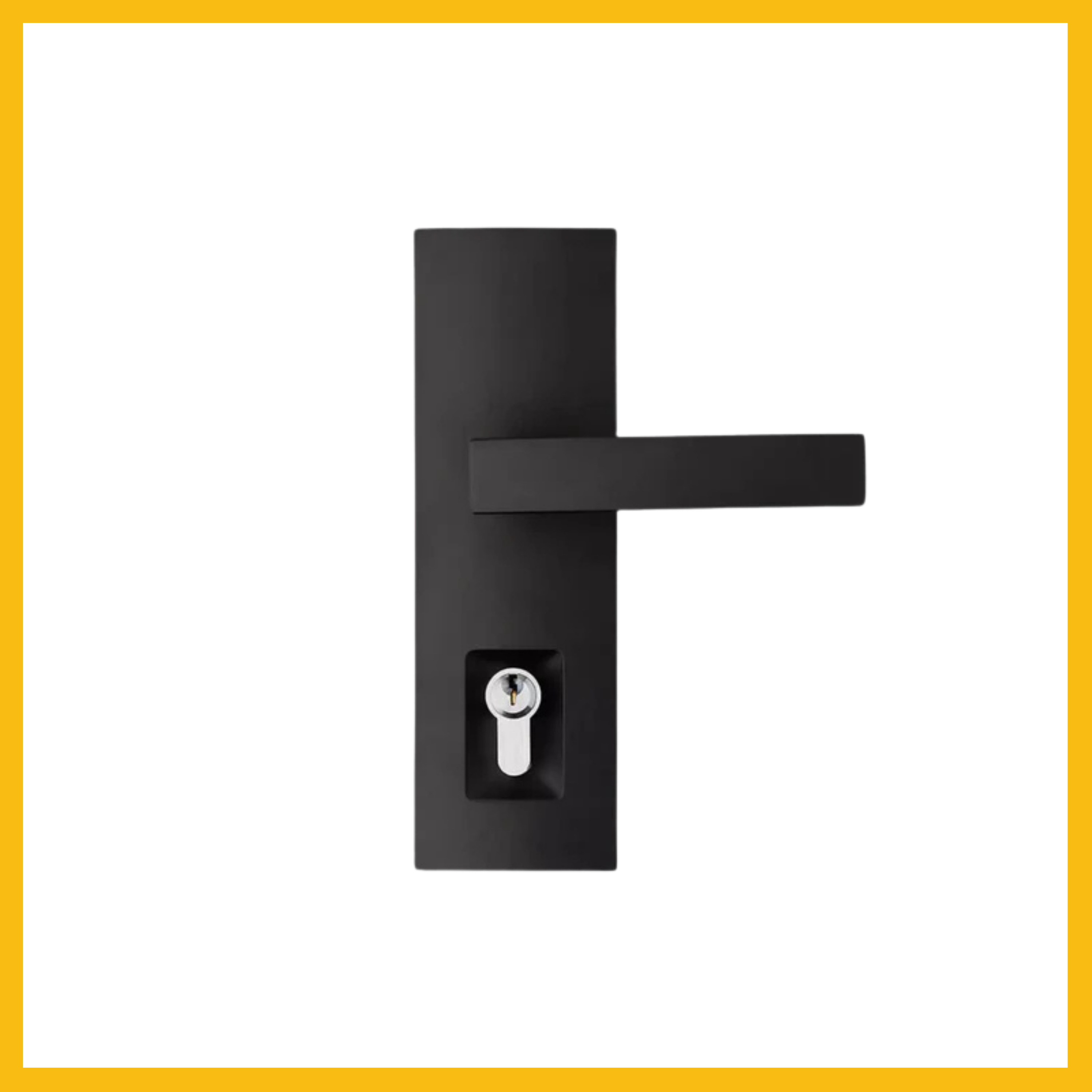 VP Linear Secure Double Cylinder Lever Set Bright Chrome/ Matt Black