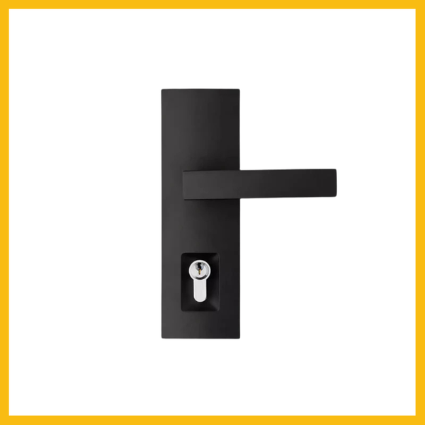 VP Linear Secure Double Cylinder Lever Set Bright Chrome/ Matt Black