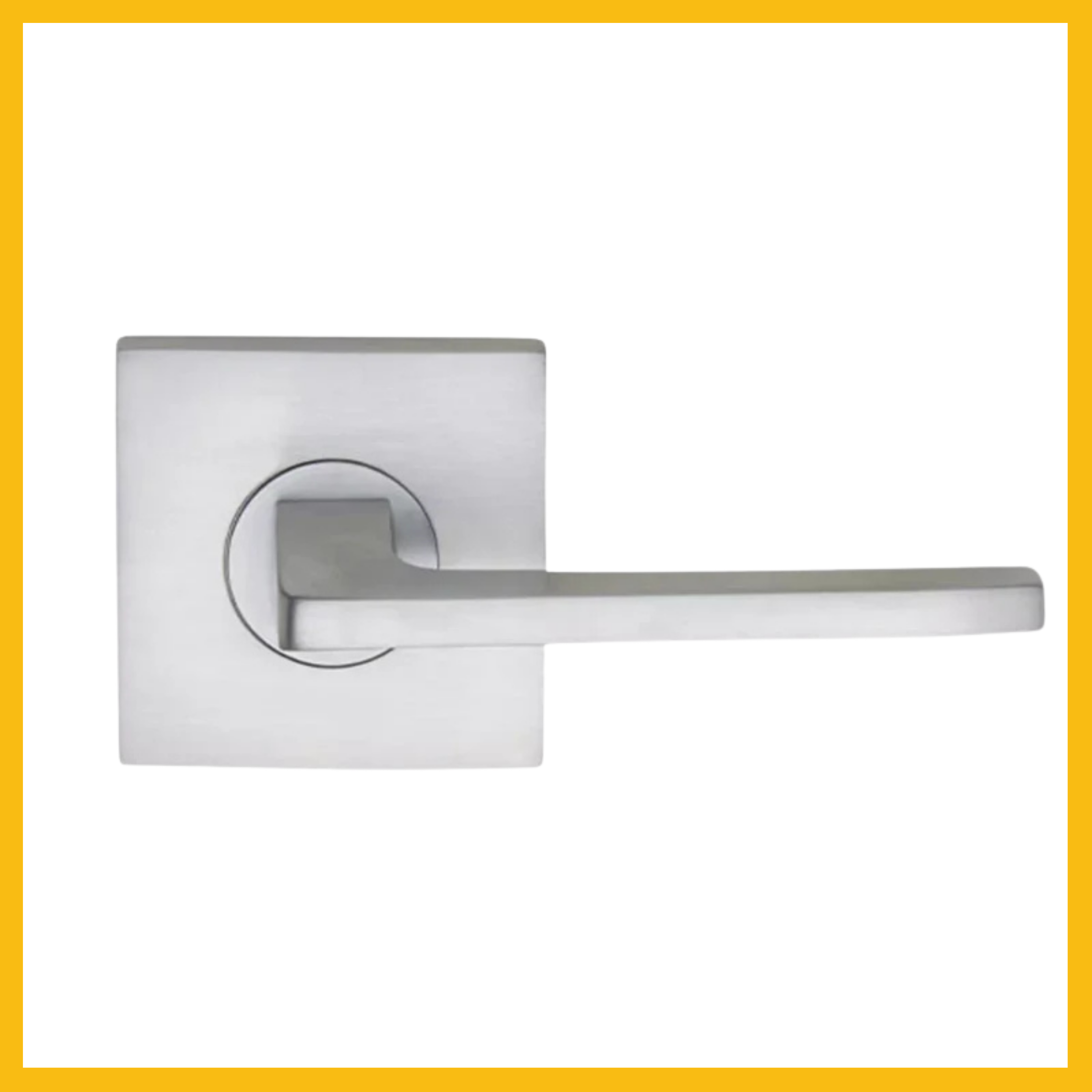 Delf Elba Dummy Lever Door Handle On Square Rosette Satin Chrome