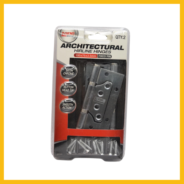 Bulk lot of 1 x Box of 24 x LANE. ARCHITECTURAL HIRLINE HINGES 100x75x2.5