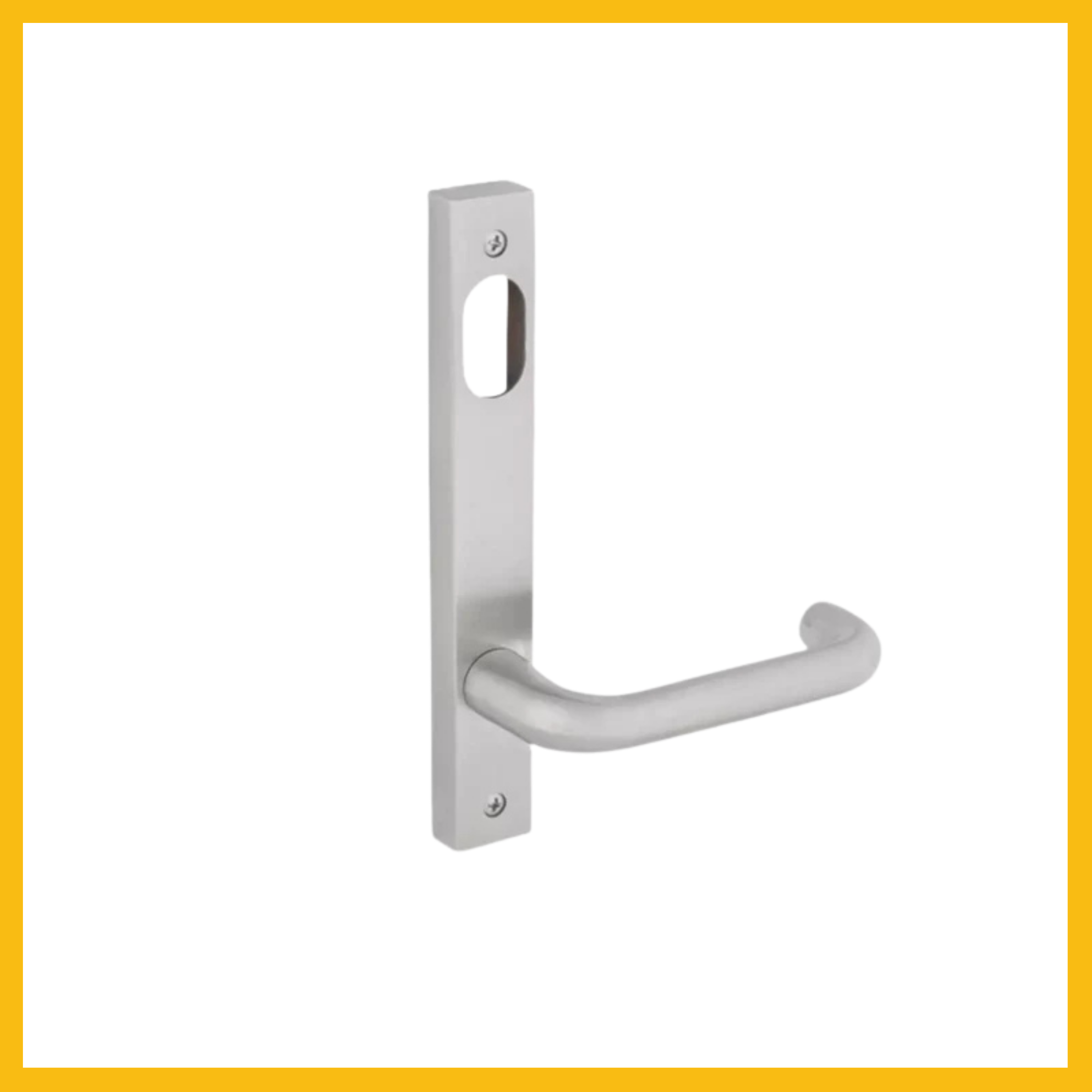 D Lever on Narrow Style Entrance Plate – Oval Cylinder with Visible Fixings SSS