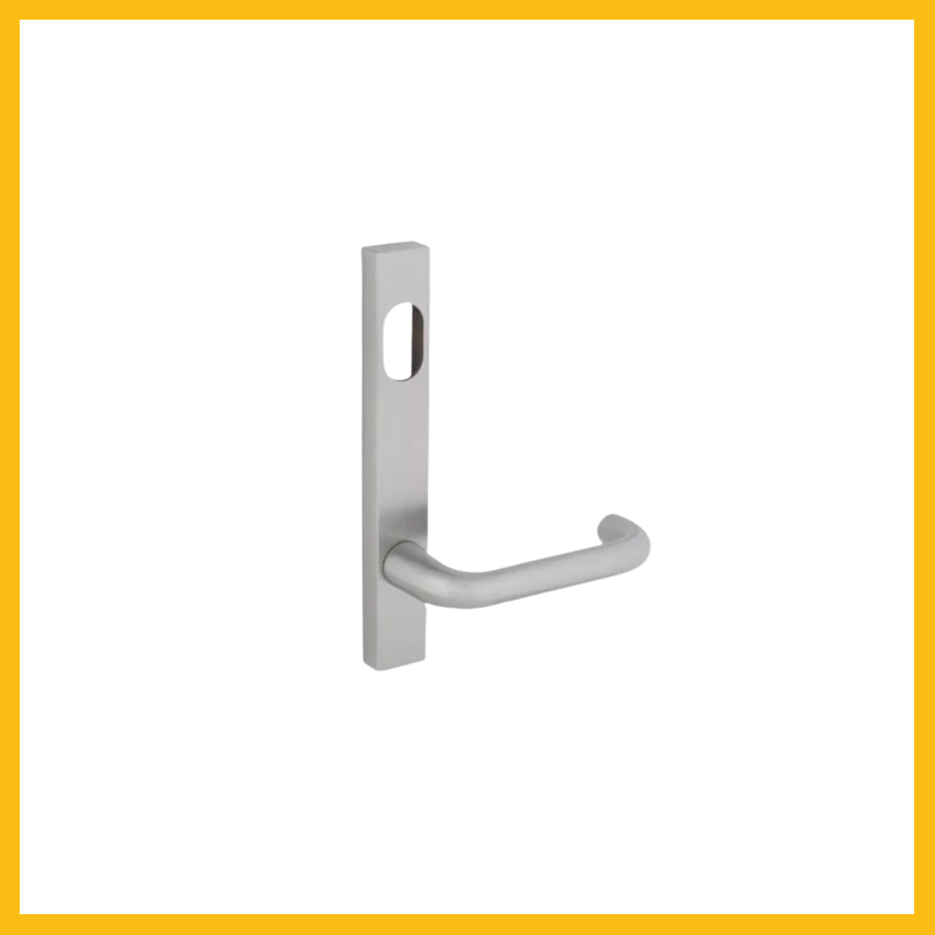 D Lever on Narrow Style Entrance Plate – Oval Cylinder with Concealed Fixings SS