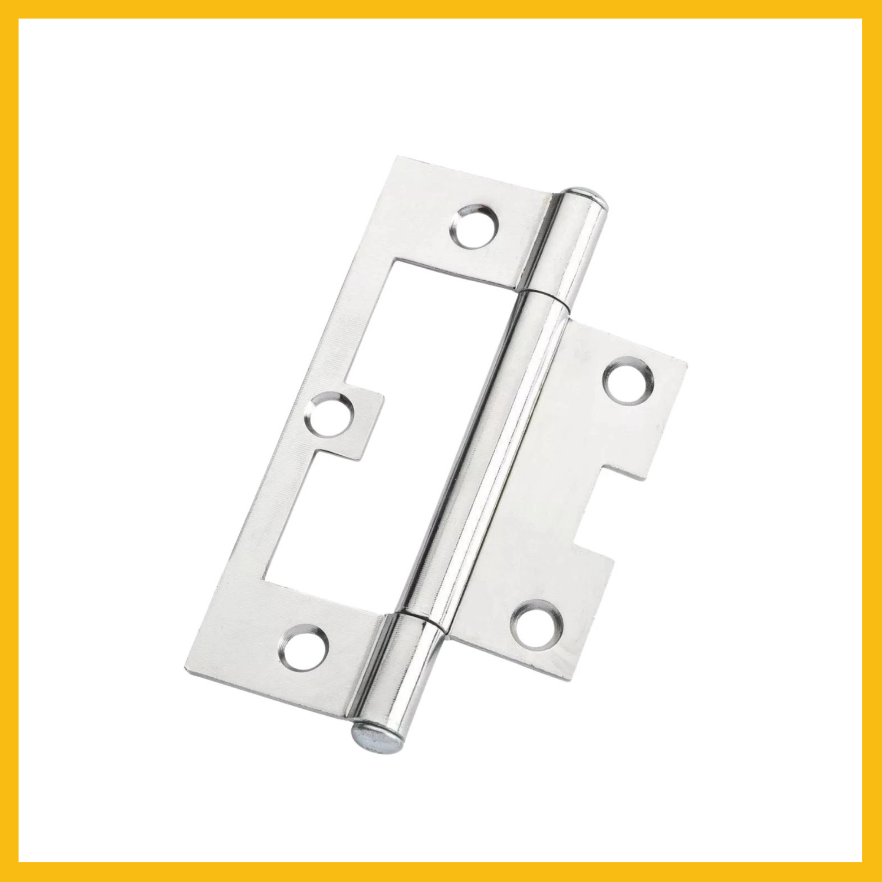 2x Zenith EASY FIT HINGES Fixed Pin, Polished Chrome- 90mm