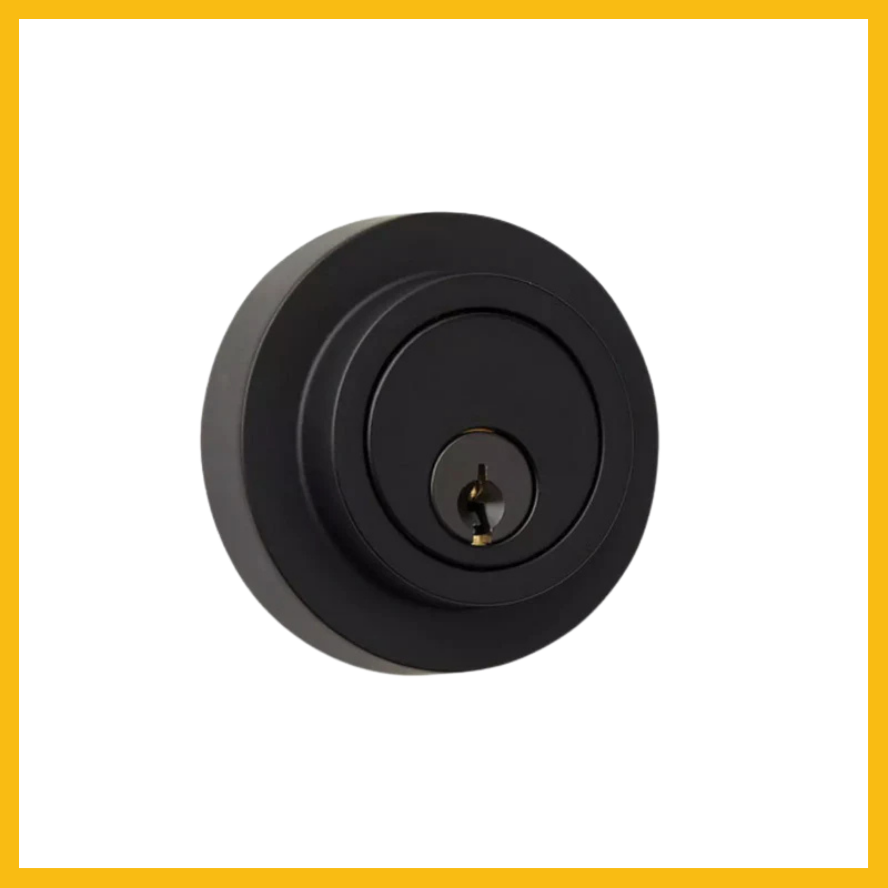 Contemporary Deadbolt Double Cylinder Round MB SPEC KEY- Delf
