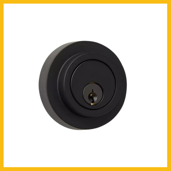 Contemporary Deadbolt Double Cylinder Round MB SPEC KEY- Delf