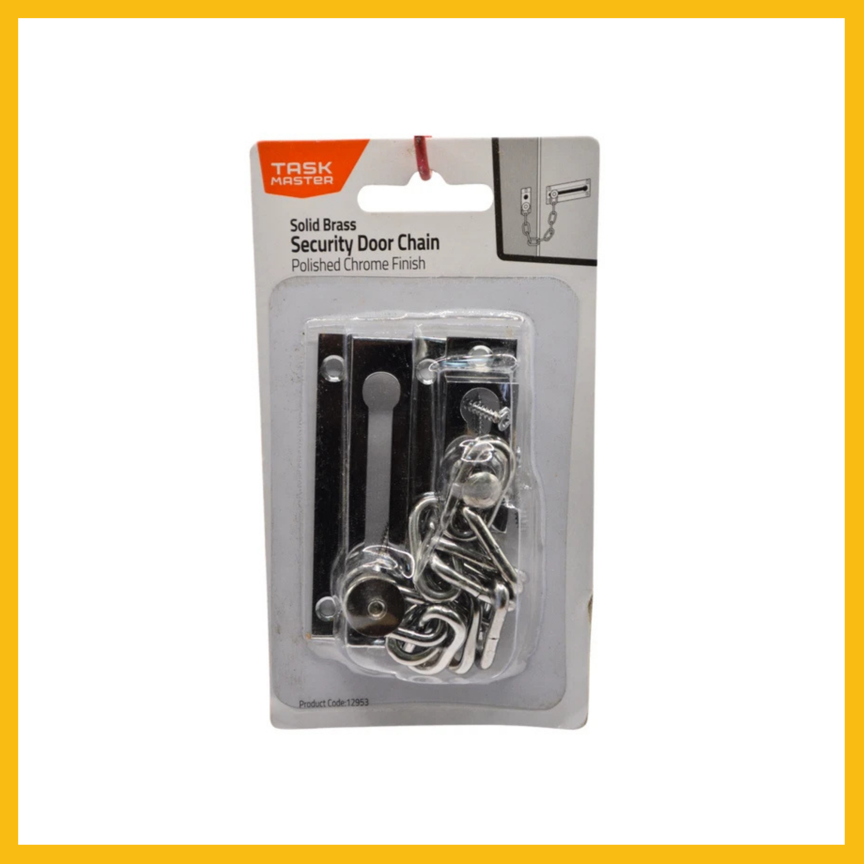 Taskmaster Chrome Plated Security Door Chain