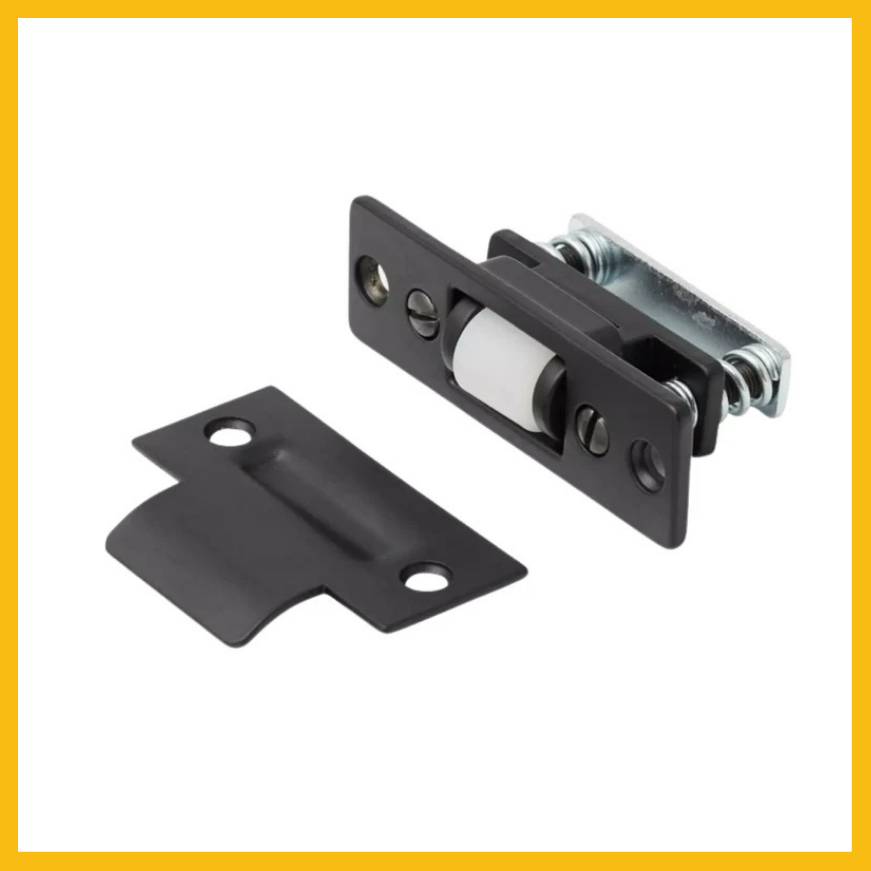 Delf Heavy Duty Roller Bolt Matt Black/Satin Nickel