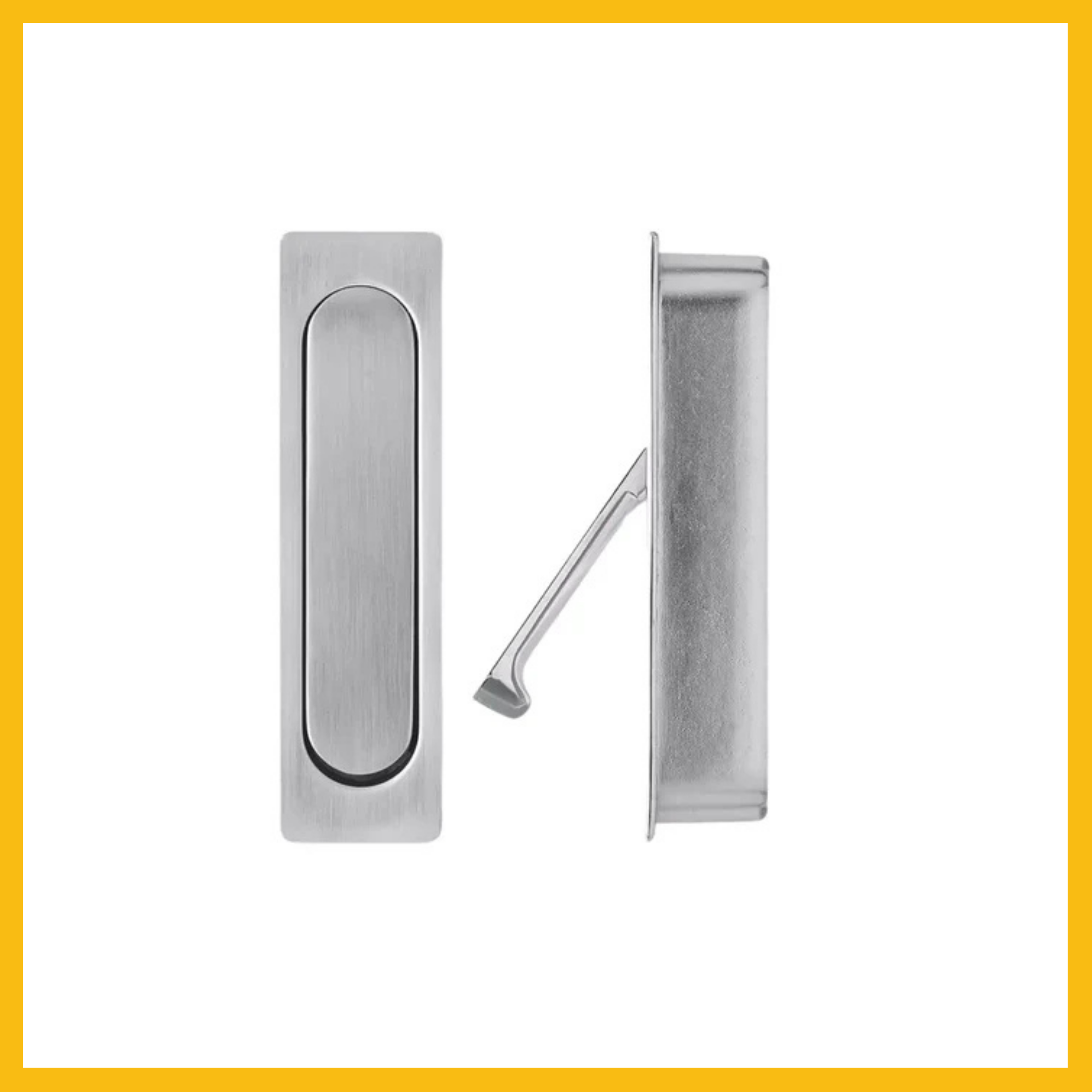 Satin Chrome Edge Pull Sliding Door Handle