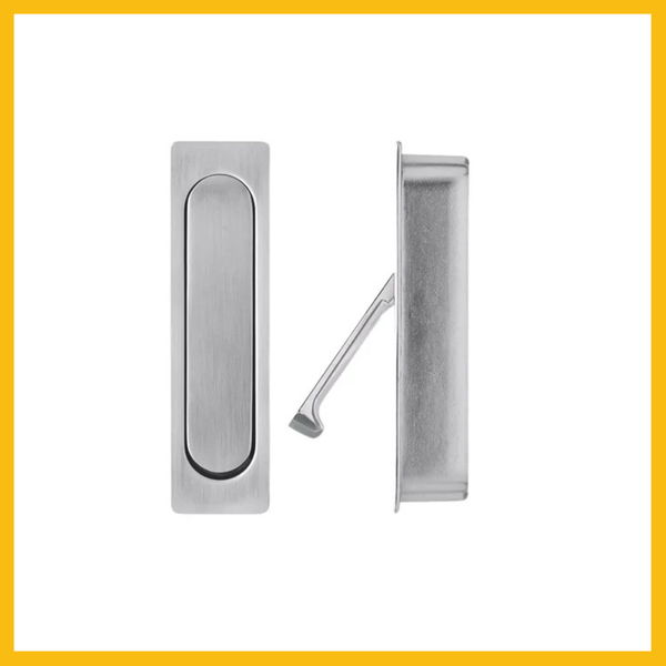 Satin Chrome Edge Pull Sliding Door Handle