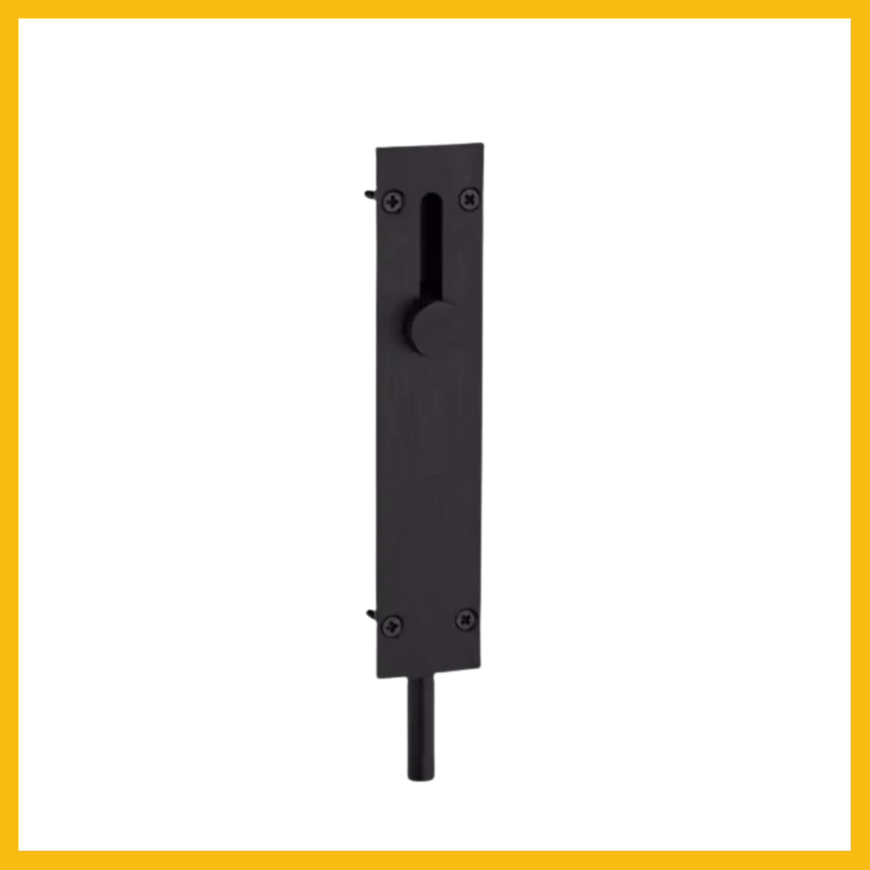 Delf Trade 150mm Door Drop Bolt - Matt Black / Satin Chrome