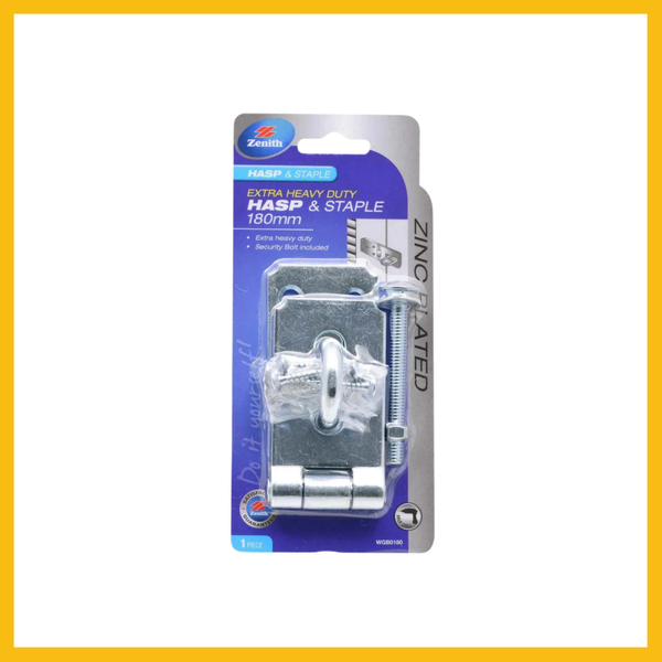 Extra Heavy Pattern Hasp & Staple Zinc Plated