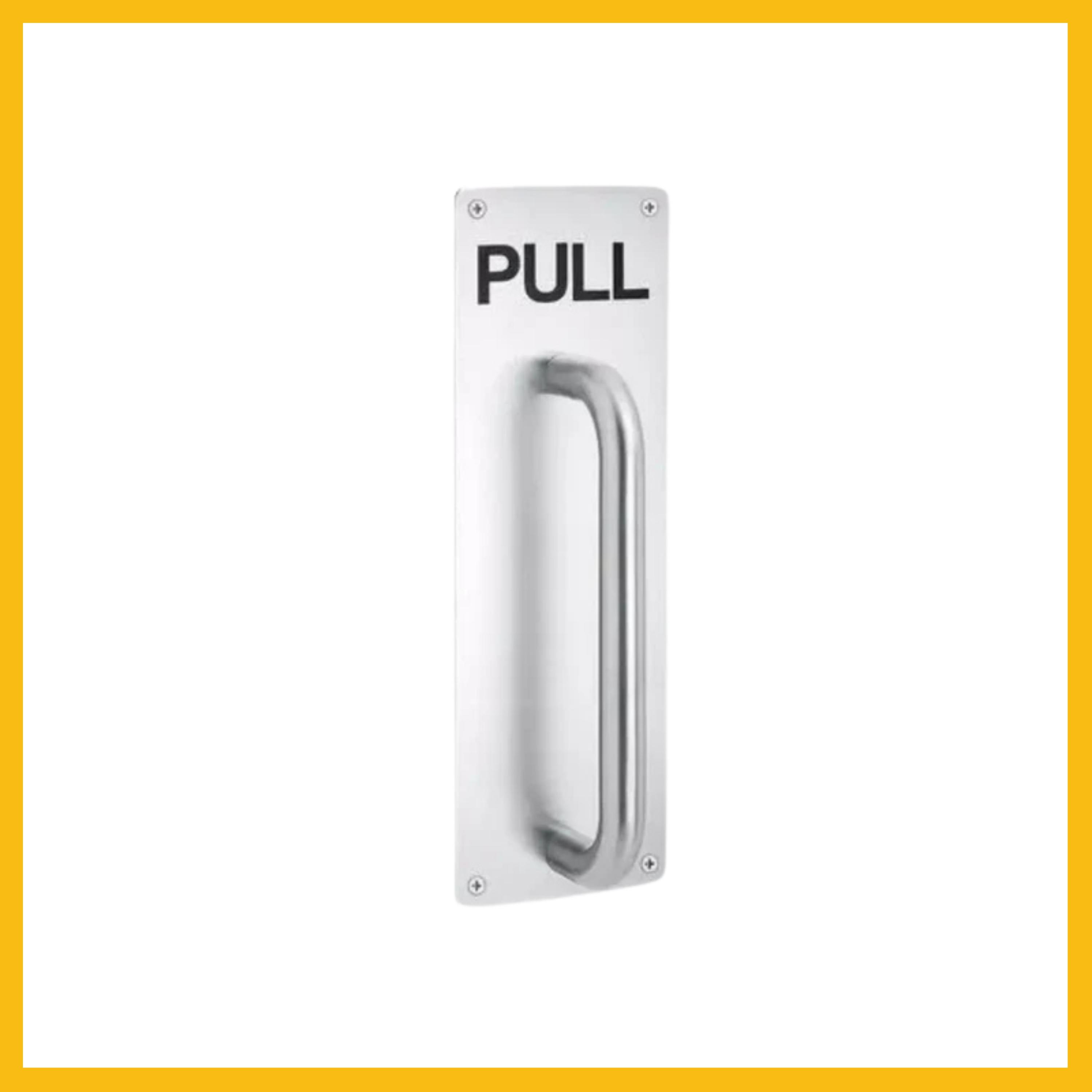 Delf Pull Handle on Plate Stainless Steel