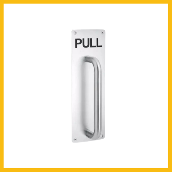 Delf Pull Handle on Plate Stainless Steel