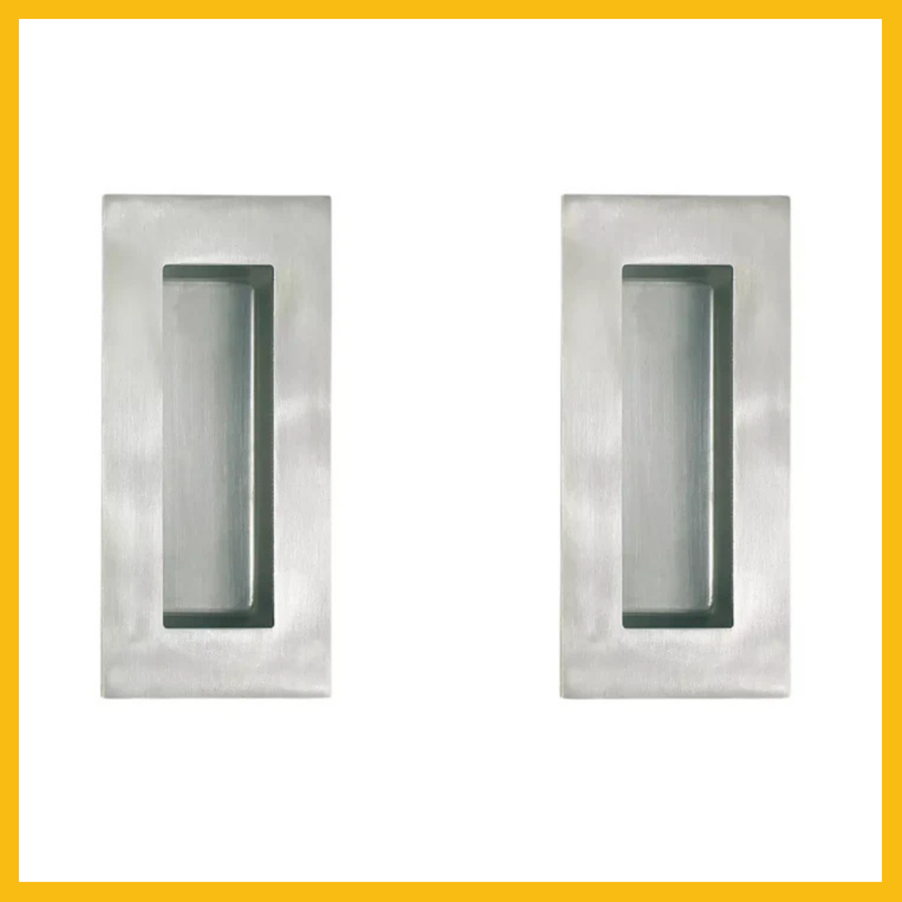 Rectangular Flush Pull Square Well 100mm – Twin Pack