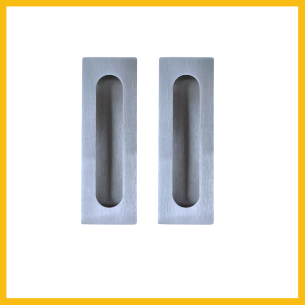Rectangular Flush Pull Oval Well 150mm – Twin Pack