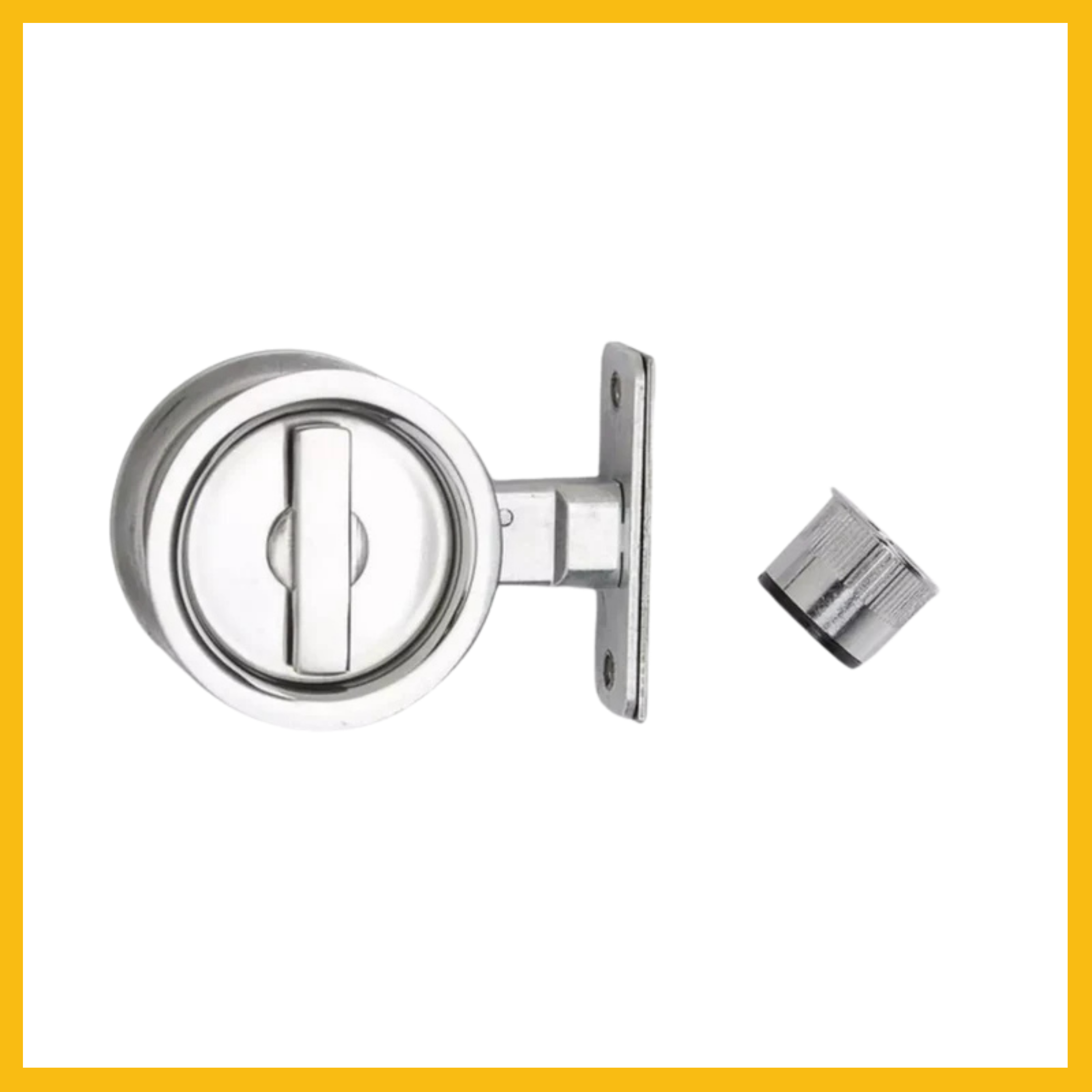 Delf VP Privacy Cavity Sliding Door Lock Satin Chrome/Matt Black/Bright Chrome