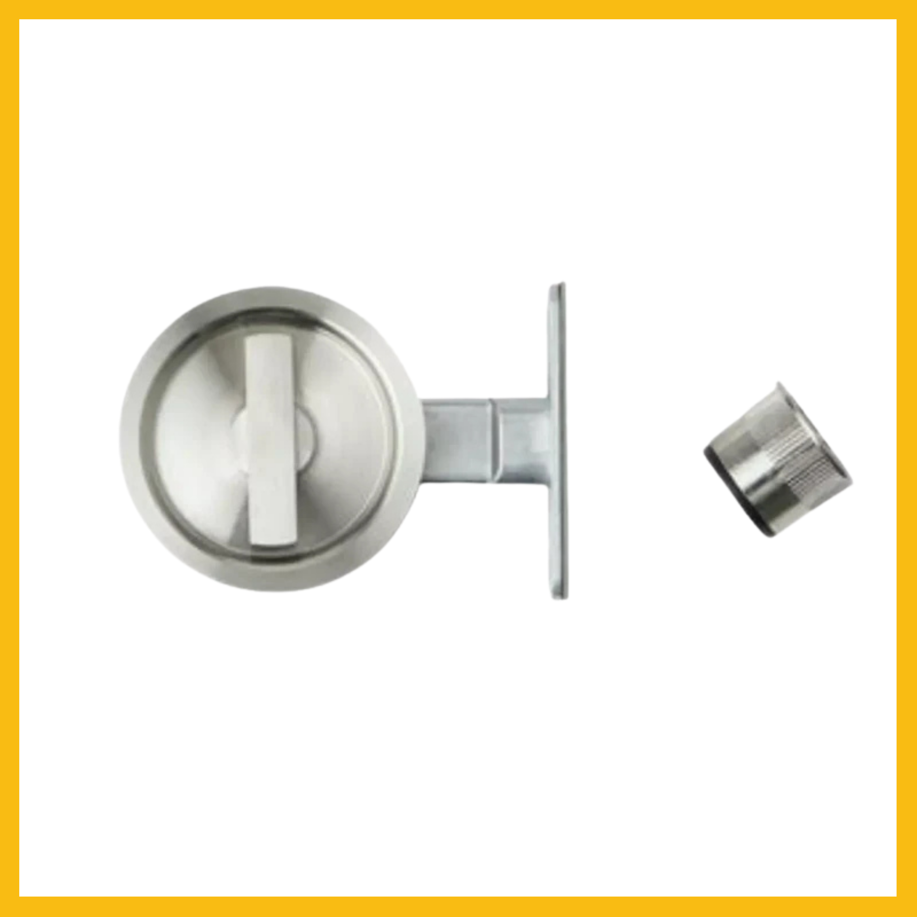 Delf VP Privacy Cavity Sliding Door Lock Satin Chrome/Matt Black/Bright Chrome