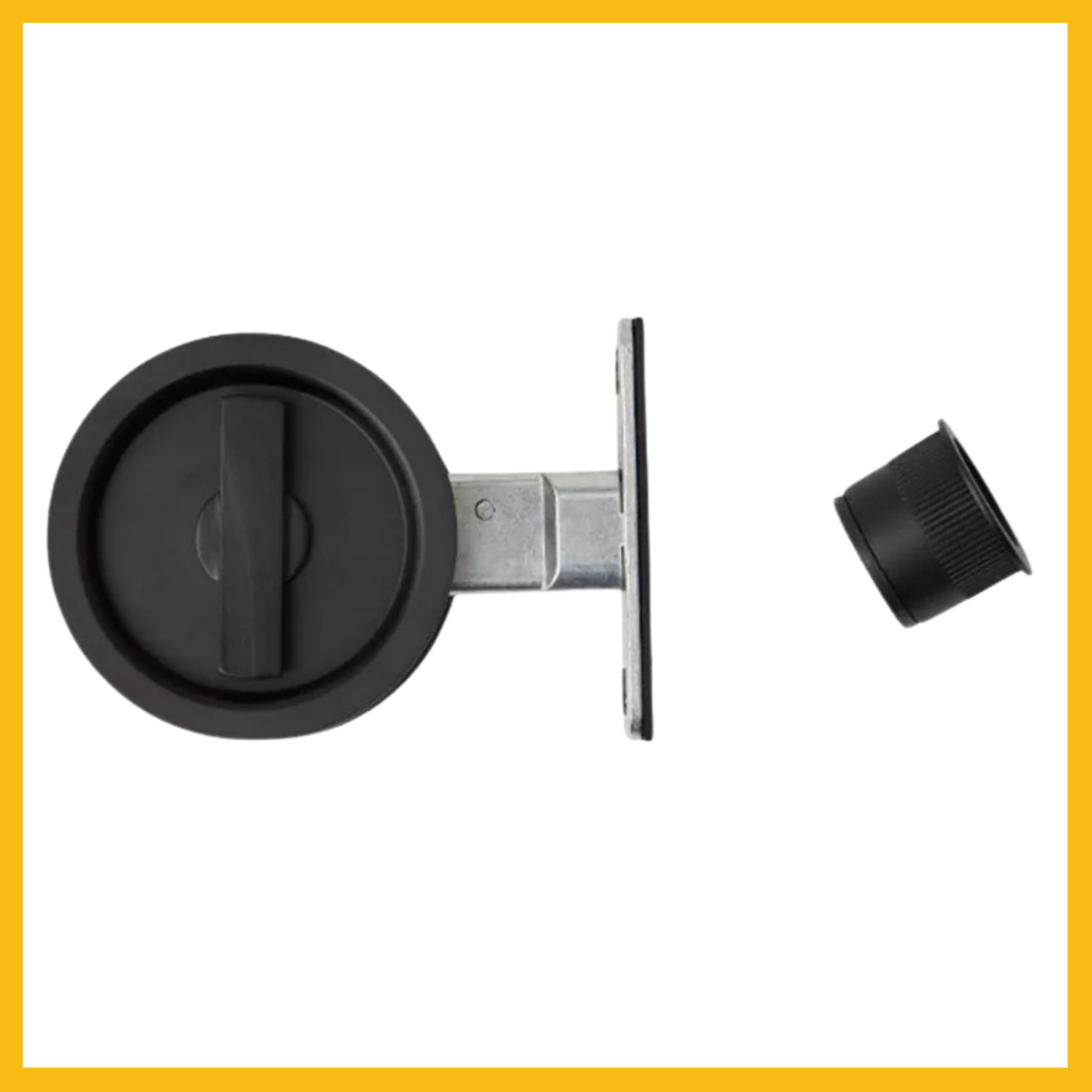 Delf VP Privacy Cavity Sliding Door Lock Satin Chrome/Matt Black/Bright Chrome
