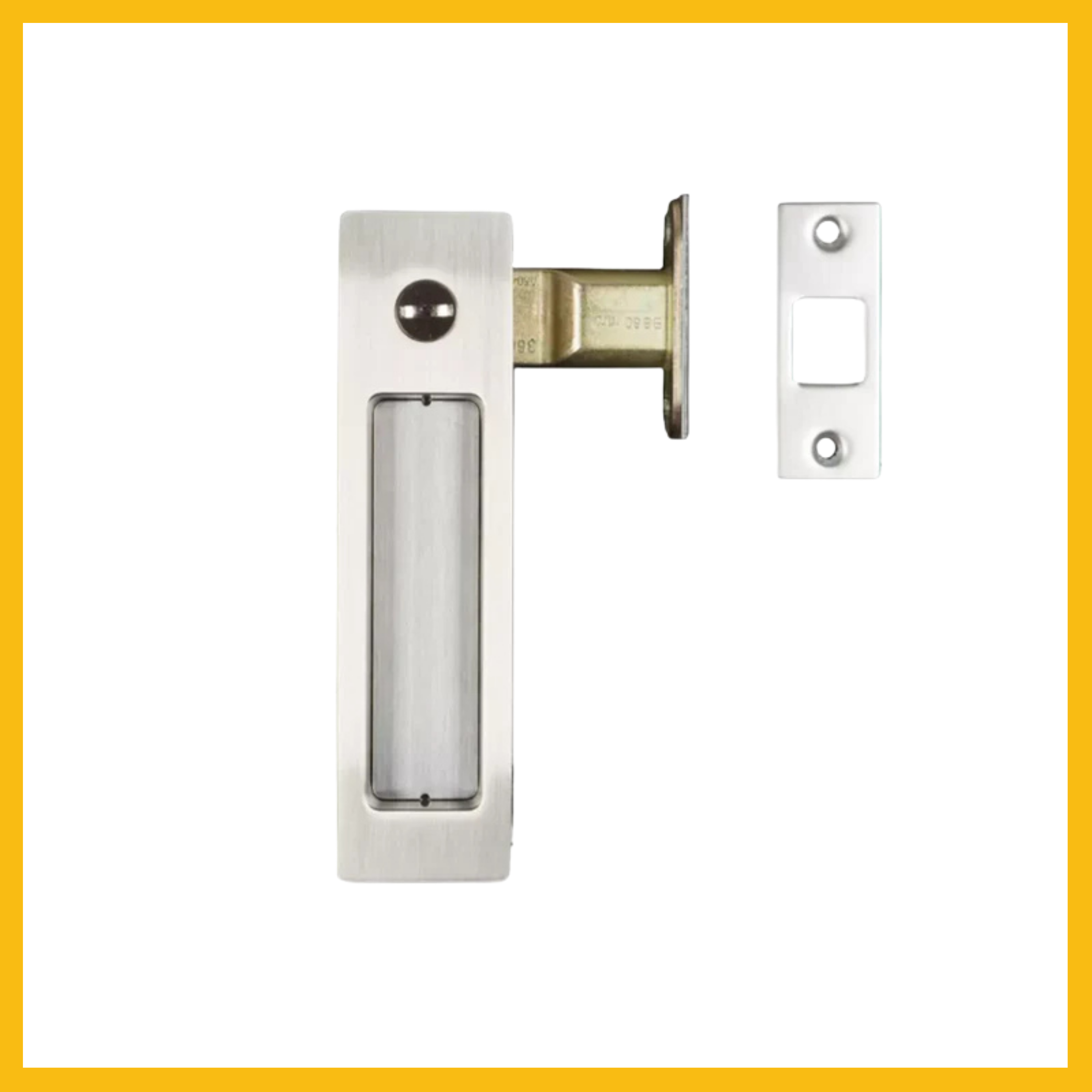 Delf VP Privacy Cavity Sliding Door Lock Rectangular Matt Black