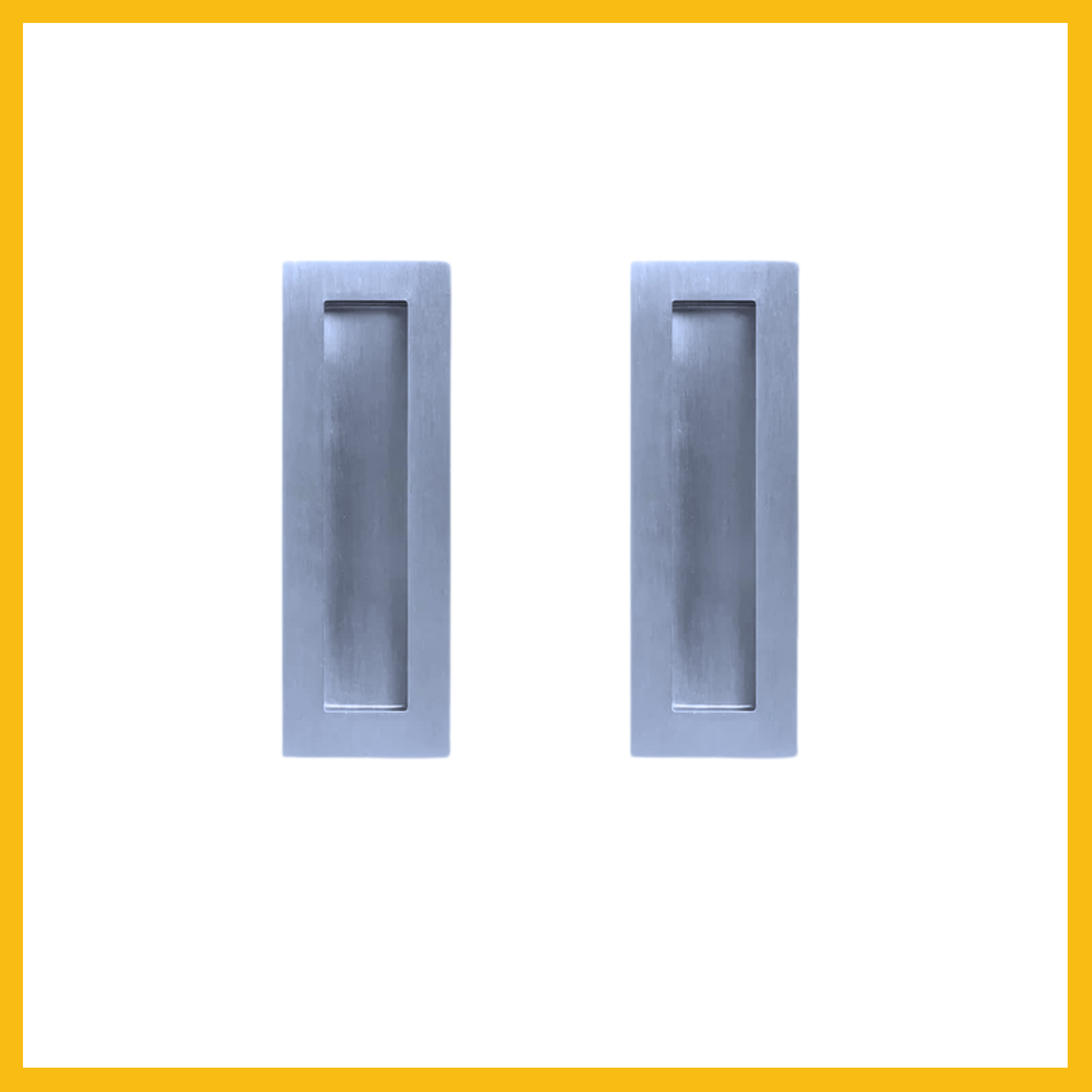 Rectangular Flush Pull 125mm -Twin Pack - Delf