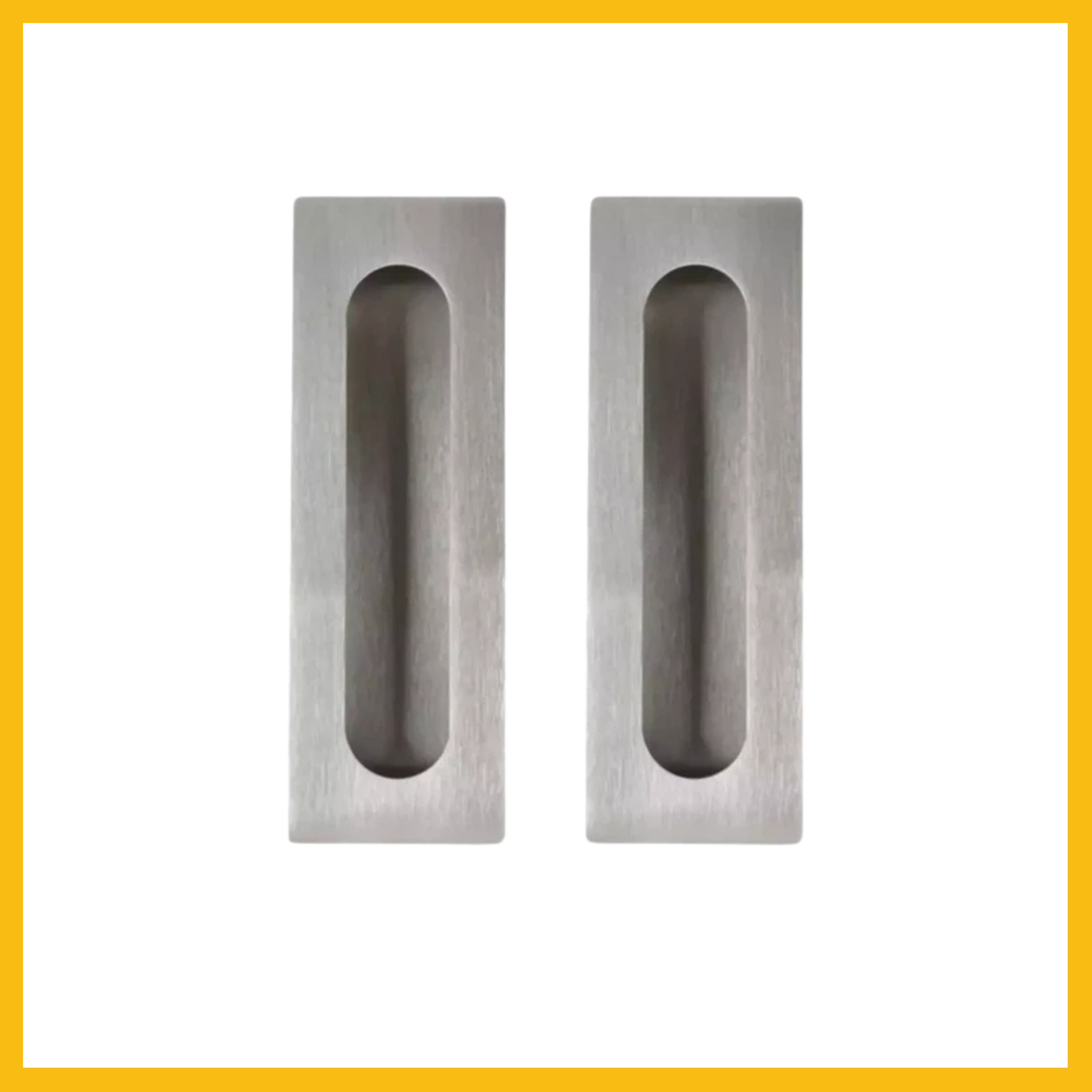 Rectangular Flush Pull Oval Well 125mm – Twin Pack