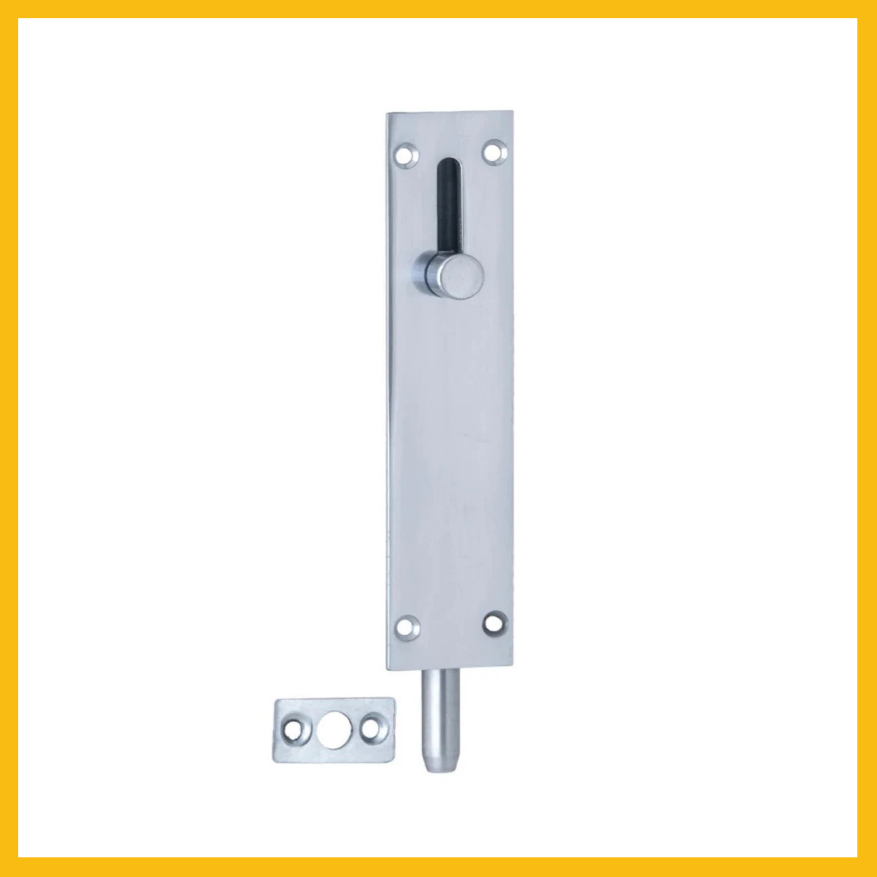 Delf Trade 100mm Door Drop Bolt - Satin Chrome