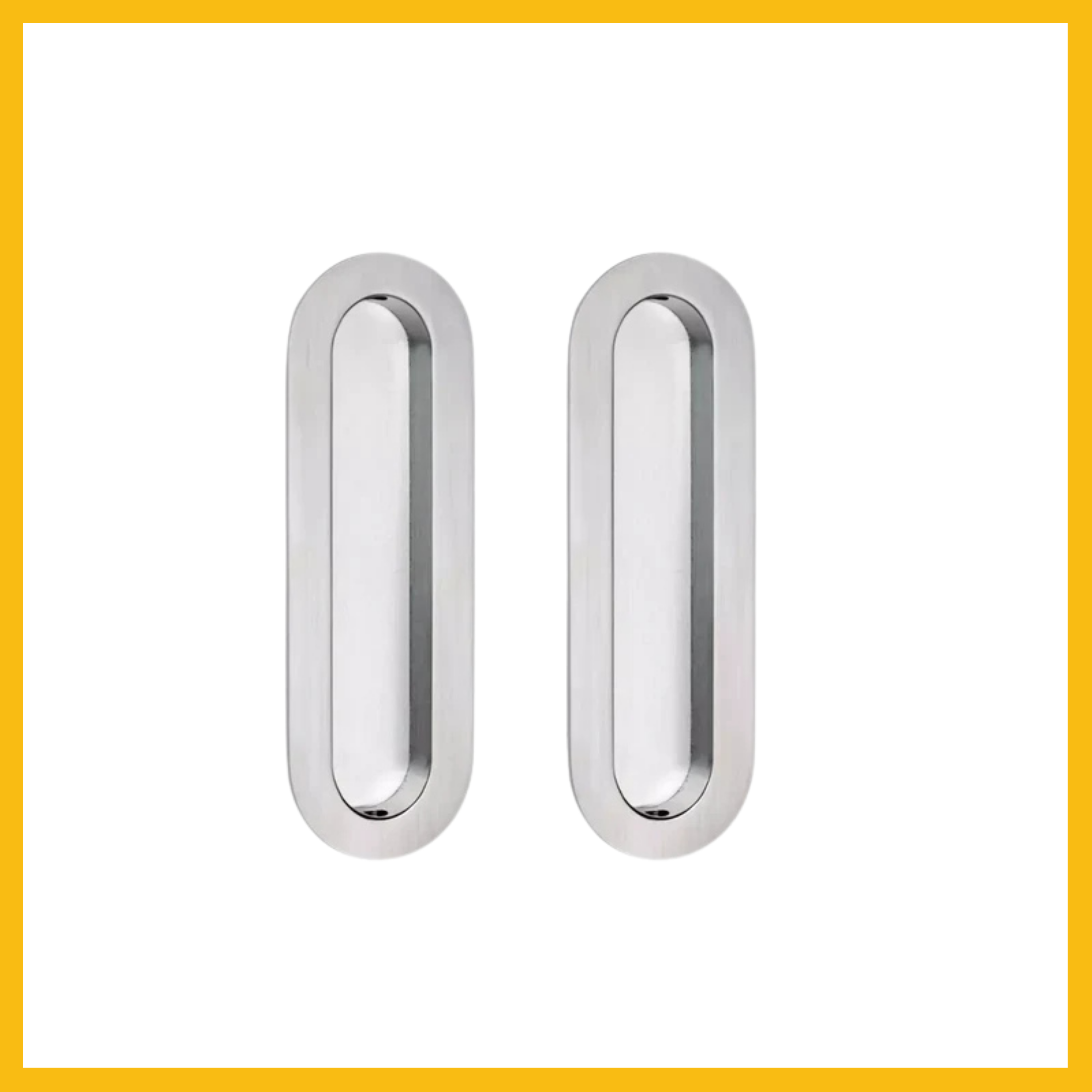 Oval Flush Pull 120mm Twin Pack - Delf