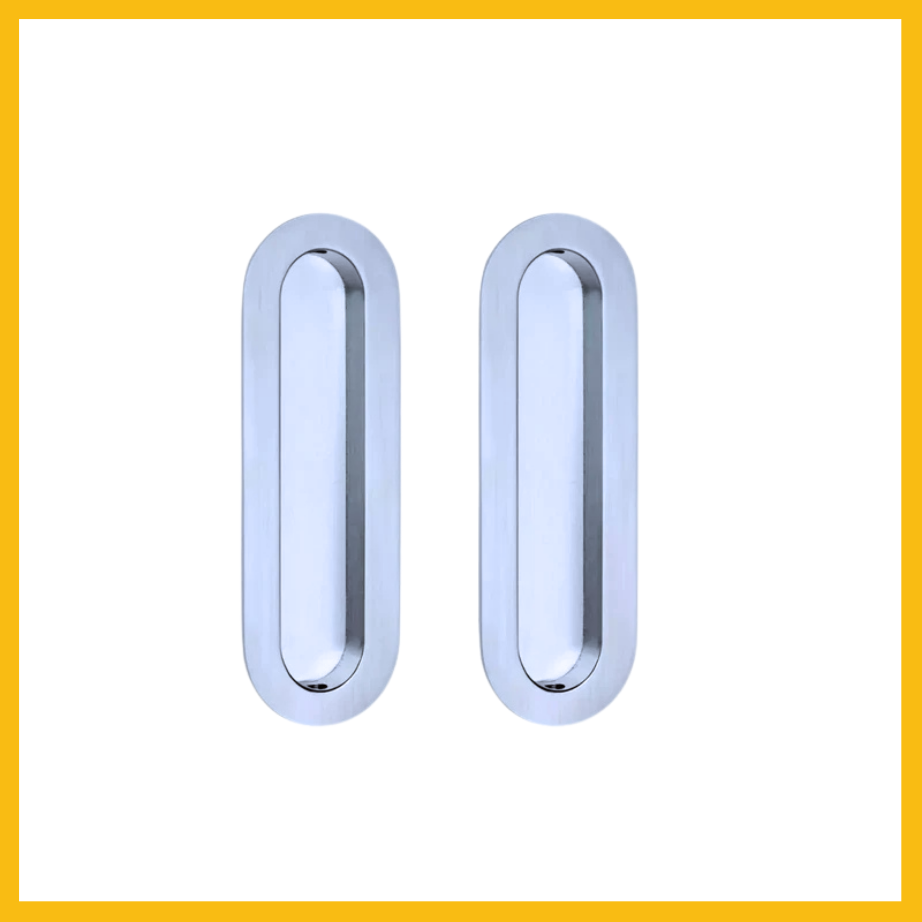 Oval Flush Pull 120mm Twin Pack - Delf
