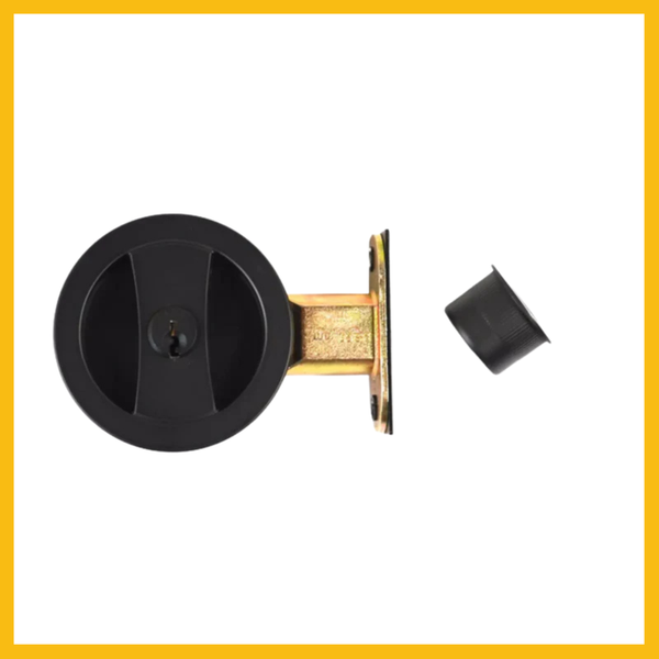 Delf Round Cavity Entrance Set Bright Chrome/Satin Chrome/Matt Black