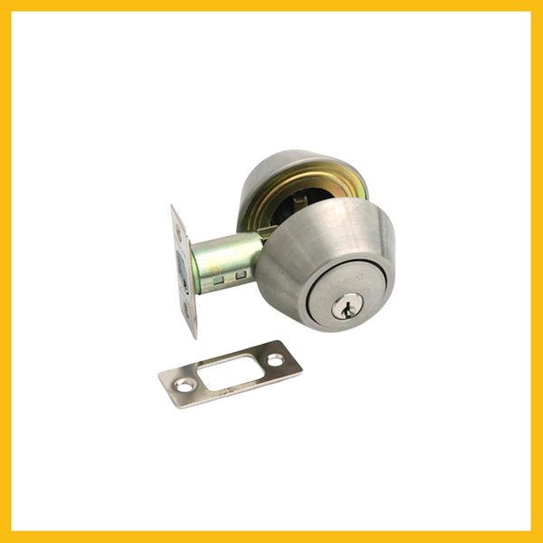 Nidus Trade Series double cylinder deadbolt set brushed satin chrome - 932556901
