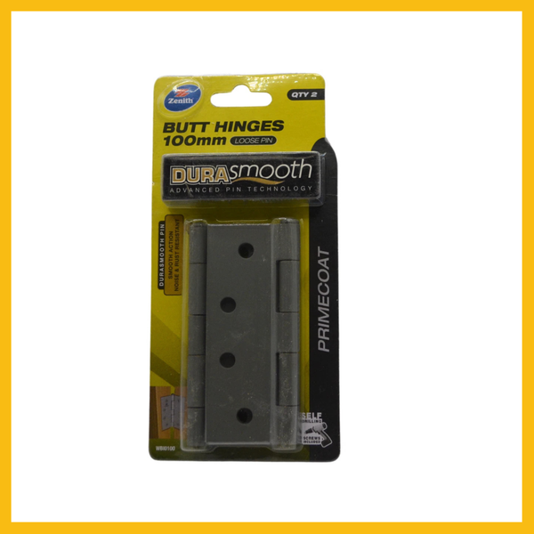 ZENITH BUTT HINGE 100MM LOOSE PIN 2PK Delf 046