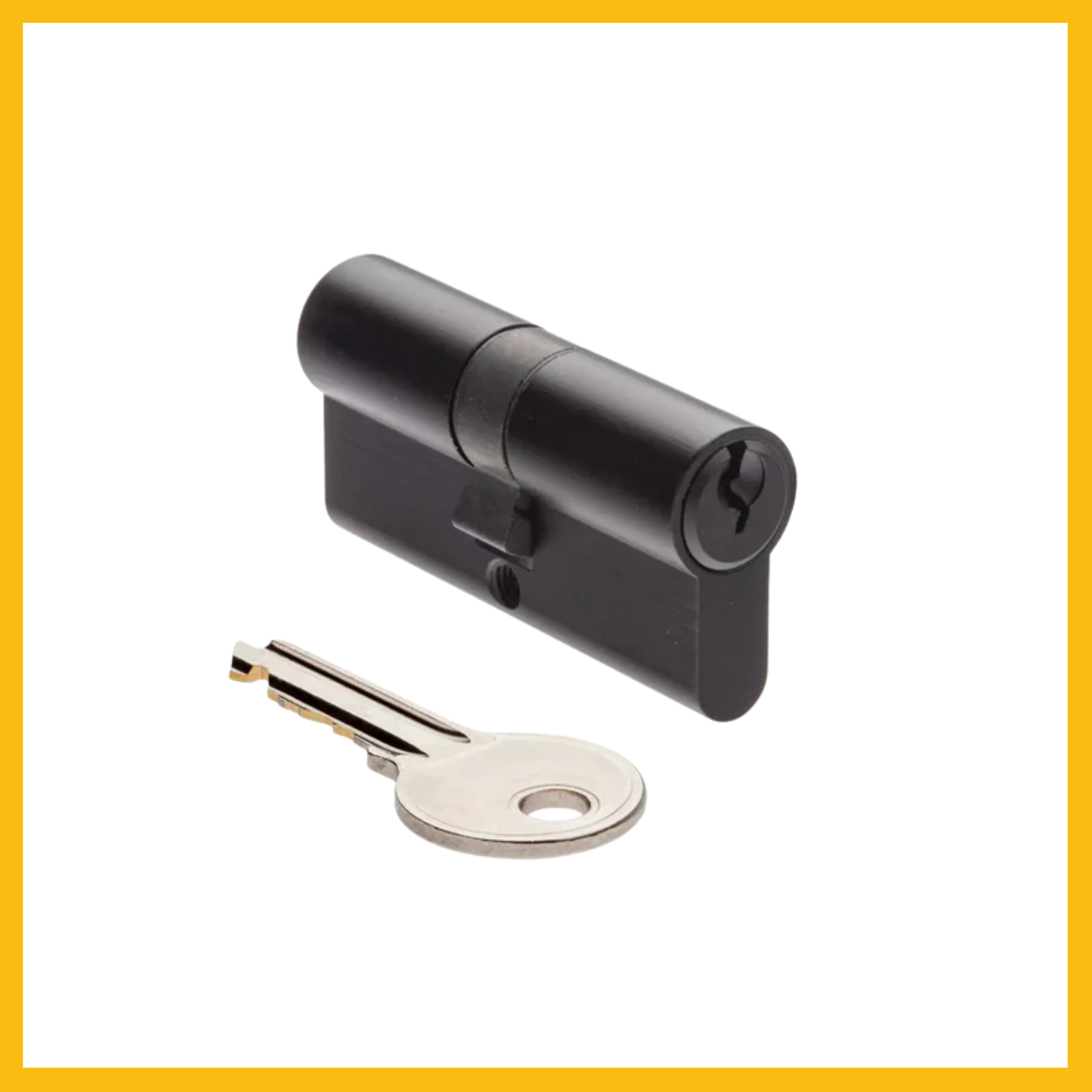 Delf EURO SIN CYL FIXED CAM TE2 70 Satin Chrome/Matt Black
