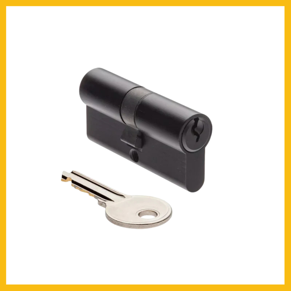 Delf EURO SIN CYL FIXED CAM TE2 70 Satin Chrome/Matt Black