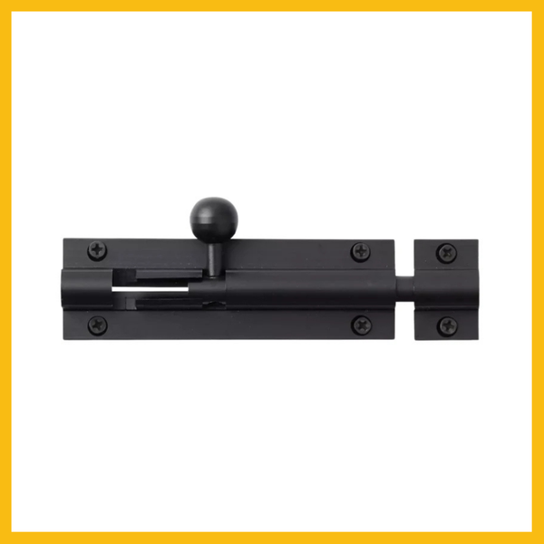 100x32x9mm Barrel Bolt - 25mm Throw Matt Black