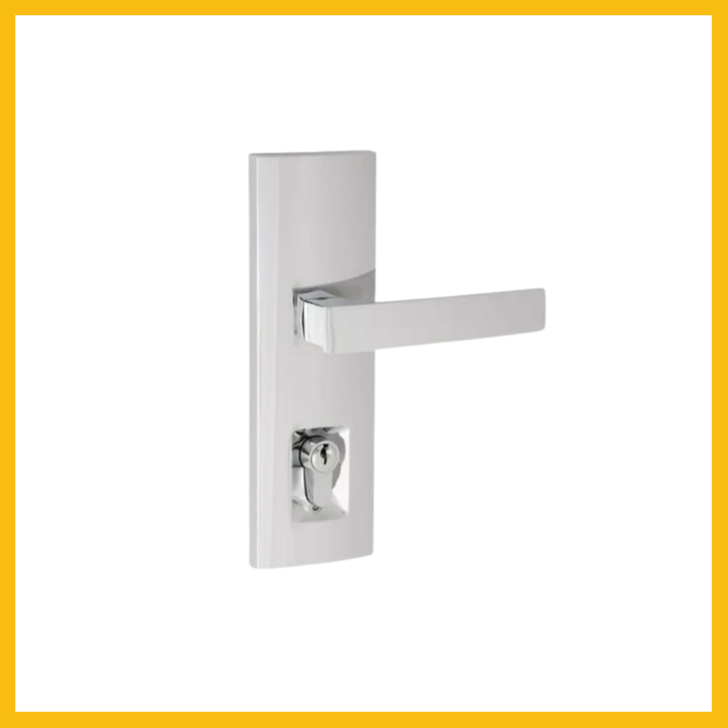 VP Linear Secure Double Cylinder Lever Set Bright Chrome/ Matt Black