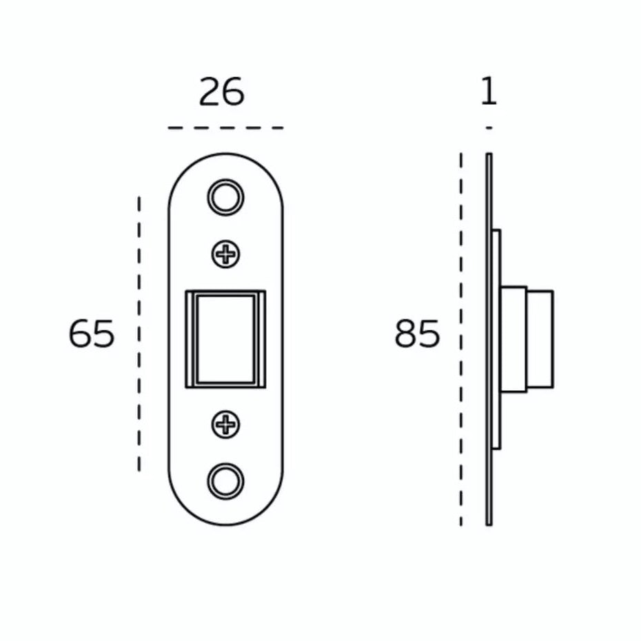 MAGNETIC LATCH 60MM SN