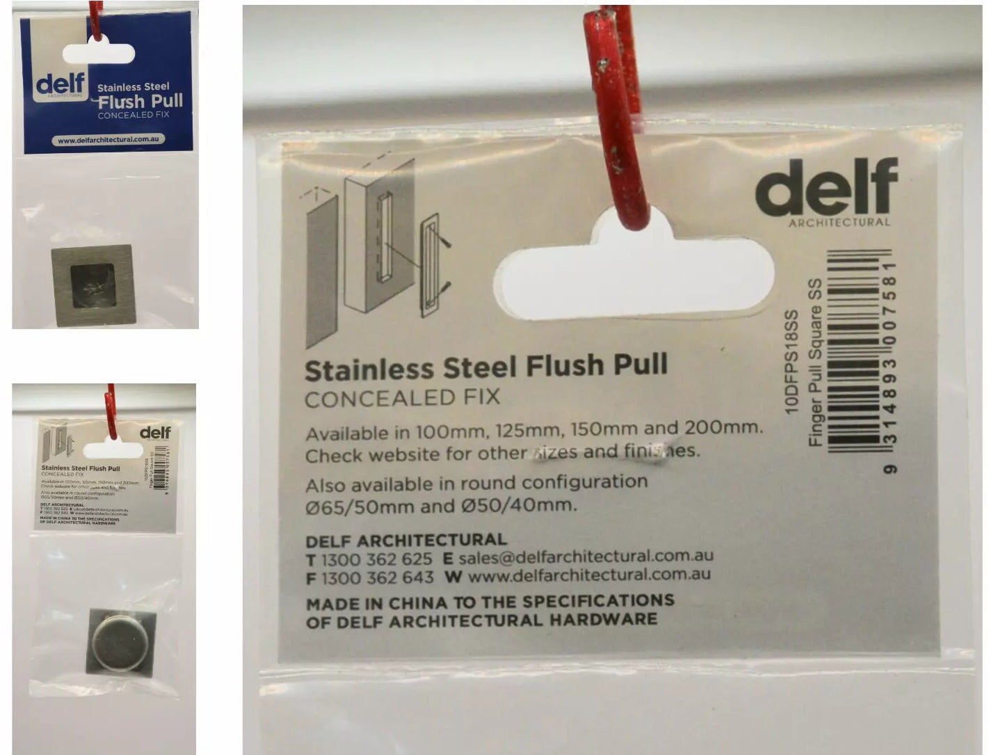 DOOR EDGE FINGER Flush PULL - Delf