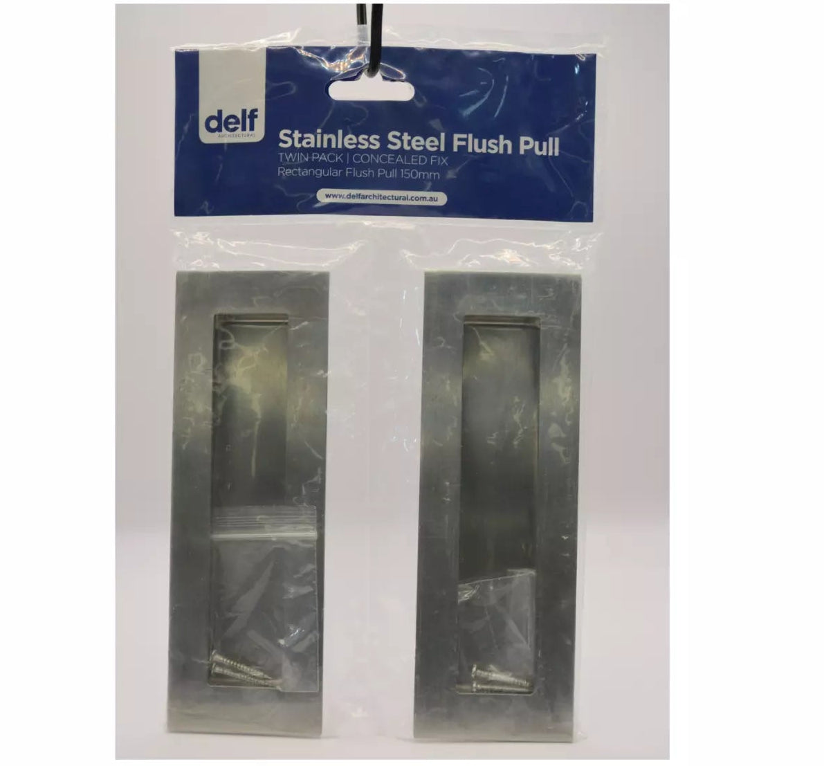 Rectangular Flush Pull Square Well 150mm pack off 2