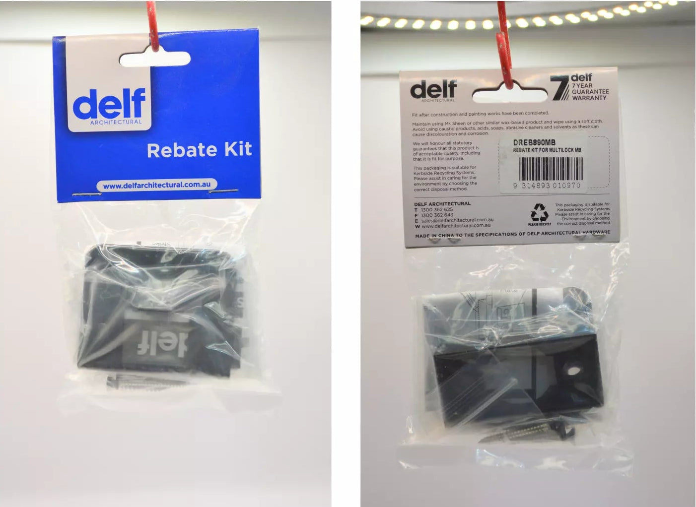 Delf Rebate Kit to suit Multilock Bright Chrome/Satin Chrome/Matt Black