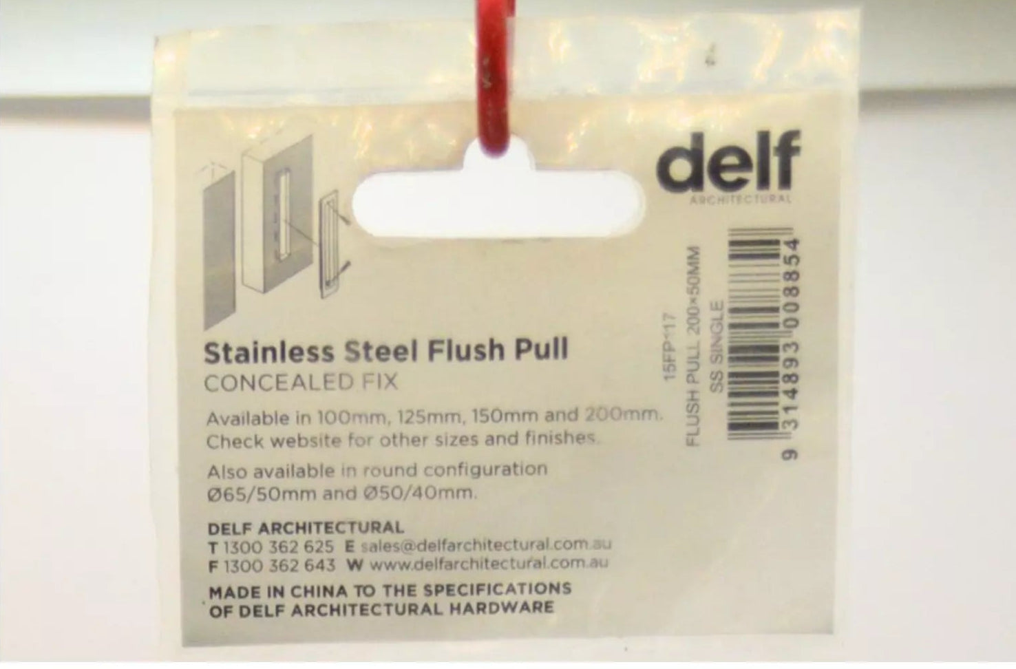 Rectangular Flush Pull Square Well 200mm – Twin Pack