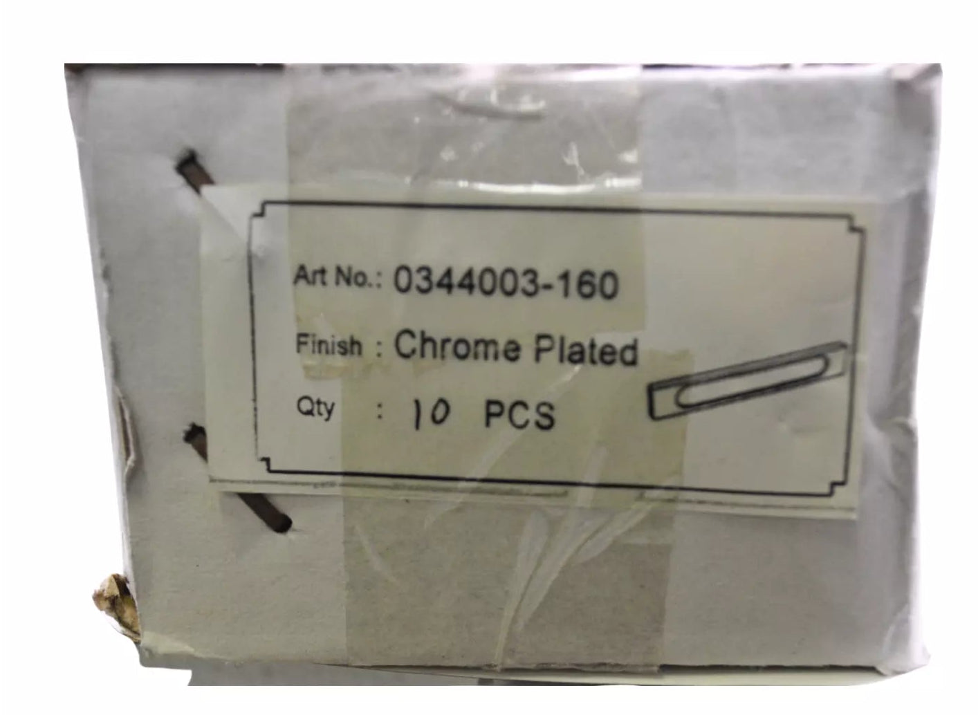 Delf Cabinet Handle - Chrome Plated (160 mm) - Pack of 10