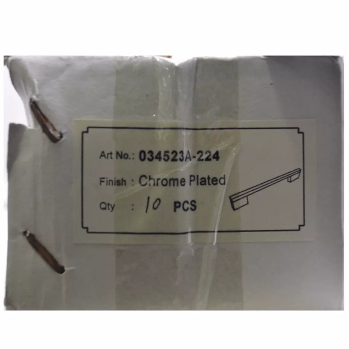 Delf Cabinet Handle Chrome Plated (224 mm) - Pack of 10